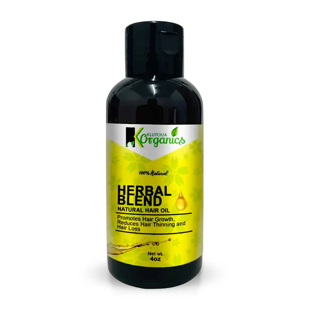 KlutchJa Organics Herbal Blend Natural Hair Oil, 4oz